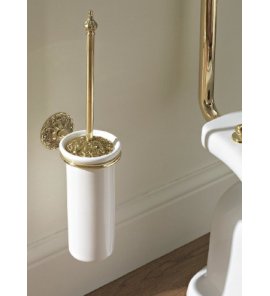 Sbordoni Flora Szczotka do WC ścienna 15x44,5 cm Natural Brass FL111ON