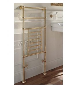 Sbordoni Grzejnik łazienkowy podłogowy-ścienny 57x12,5x103,5 cm Natural Brass SBSPAV3/GR/1ON