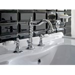 Sbordoni Livia Bateria umywalkowa 3-otworowa z korkiem chrom LI142clBCR
