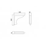 Sbordoni Masaccio Wsporniki ceramiczne do umywalki (para) biały 5365M