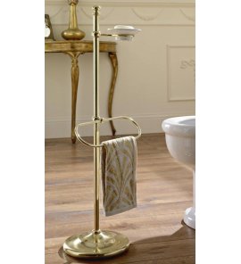 Sbordoni Stojak na ręcznik i mydelniczkę wolnostojący 83,5 cm chrom SB126CR