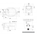 Scarabeo Bucket Bidet 53,5x36 biały 8813