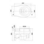 Scarabeo Bucket Miska Kids 40x29 biały 8815