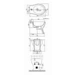 Scarabeo Castellana Bidet 54x39 biały 5307