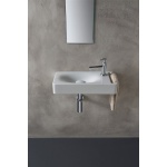 Scarabeo Hung Umywalka z uchwytem na ręcznik po prawej 60x22 biały 1511