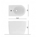 Scarabeo Moon Bidet 54,5x36 biały 5523