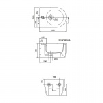 Scarabeo Moon Bidet 45x35 biały 5525