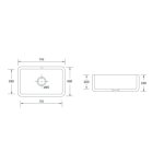 Shaws Butler 800 Zlew jednokomorowy 79,5x46 cm Biały SCBU800WH