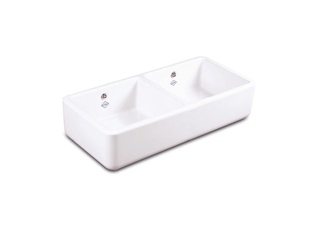 Shaws Double Bowl 1000 Zlew dwukomorowy 99,5x46,5 biały SCLD101WH
