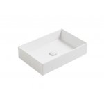 Simas Agile Umywalka stawiana na blat prostokątna 60x40x13 cm biały AG60
