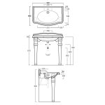 Simas Arcade umywalka  90x56 biała AR864/AR 864