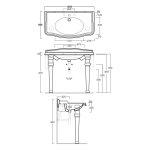 Simas Arcade umywalka 105x56 biała AR874/AR 874