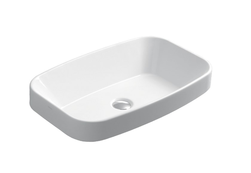 Simas BadenBaden Umywalka stawiana na blat/wpuszczana w blat 60x38x14 cm biały BB11