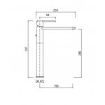 Simas Berlin Bateria umywalkowa wysoka z korkiem automatycznym chrom BEMMLP.CC