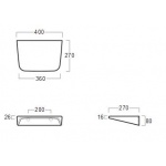 Simas Degradè Półka 40x27 biały DE15/DE 15