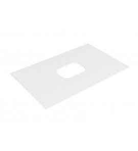 Simas Folio Blat ceramiczny z centralnym otworem prostokątny 80x51x0,8 cm biały FO08