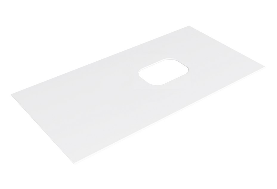 Simas Folio Blat ceramiczny z bocznym otworem odwracany prostokątny 100x51x0,8 cm biały FO10L