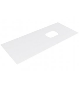 Simas Folio Blat ceramiczny z bocznym otworem odwracany prostokątny 120x51x0,8 cm biały FO12L