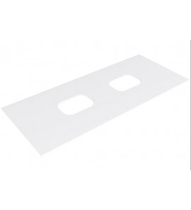 Simas Folio Blat ceramiczny z podwójnym otworem prostokątny 120x51x0,8 cm biały FO12DF