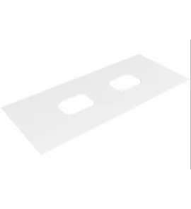 Simas Folio Blat ceramiczny z podwójnym otworem prostokątny 120x51x0,8 cm biały FO12DF