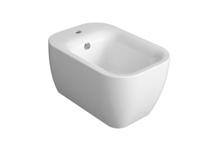 Simas Henges Bidet wiszący jednootworowy 55x38x29 cm biały HE19