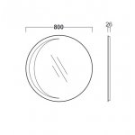 Simas Henges Lustro ścienne 80 cm HES04