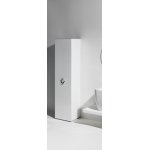 Simas Henges Szafa stojąca z uchwytem chromowanym 50x40x200 cm biały połysk HEM03