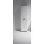 Simas Henges Szafa stojąca z uchwytem chromowanym 50x40x200 cm biały połysk HEM03