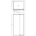 Simas Kabina prysznicowa W-IN szkło bezbarwne 0,8 cm drzwi z lewej 100x80x200 cm WB1080S