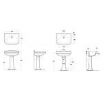 Simas Londra Umywalka Ścienna 68x51cm LO924/LO 924