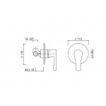 Simas Oslo Bateria prysznicowa podtynkowa chrom OSMMDI.CC