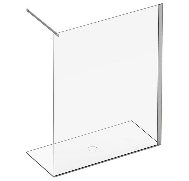 Simas Ścianka prysznicowa Walk-In prawostronna szkło przezroczyste 140x70/80x200 cm WP14D