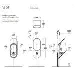 Simas Vignoni Pisuar wiszący NEST 81x30x30 cm biały VI03