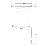 Simas Wave Lampa LED 50 z włącznikiem dotykowym 70x72 cm nero matt WAL50