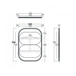 Simas Wave Lustro ścienne 50x70x1,6 cm WAS02