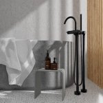 STEINBERG SERIA 100 Bateria wannowa wolnostojąca Czarny 100.1162.S / 1001162S