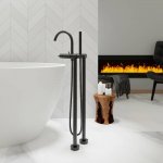 STEINBERG SERIA 100 Bateria wannowa wolnostojąca Czarny 100.1162.S / 1001162S