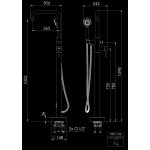 STEINBERG SERIA 100 Bateria wannowa wolnostojąca Chrom 100.1166 / 1001166