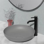 STEINBERG SERIA 100 Bateria umywalkowa jednouchwytowa bez korka Czarny mat 100.1700.S / 1001700S