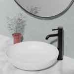 STEINBERG SERIA 100 Bateria umywalkowa jednouchwytowa bez korka Czarny mat 100.1700.S / 1001700S