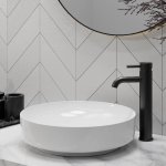 STEINBERG SERIA 100 Bateria umywalkowa jednouchwytowa bez korka Czarny mat 100.1700.S / 1001700S