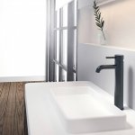 STEINBERG SERIA 100 Bateria umywalkowa jednouchwytowa bez korka Czarny mat 100.1700.S / 1001700S