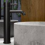 STEINBERG SERIA 100 Bateria umywalkowa jednouchwytowa bez korka Czarny mat 100.1700.S / 1001700S