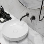 STEINBERG SERIA 100 Bateria umywalkowa jednouchwytowa podtynkowa element zewnętrzny Czarny mat 100.1804.3.S / 10018043S