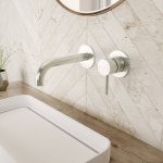 STEINBERG SERIA 100 Bateria umywalkowa jednouchwytowa podtynkowa element zewnętrzny Brushed Nickel 100.1814.3BN / 10018143BN