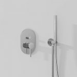 STEINBERG SERIA 100 Bateria wannowo-natryskowa podtynkowa element zewnętrzny Chrom 100.2103.3 / 10021033