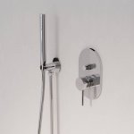 STEINBERG SERIA 100 Bateria wannowo-natryskowa podtynkowa element zewnętrzny Chrom 100.2103.3 / 10021033