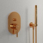 STEINBERG SERIA 100 Bateria wannowo-natryskowa podtynkowa element zewnętrzny Rose Gold 100.2103.3.RG / 10021033RG