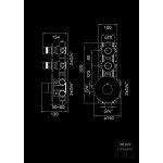 STEINBERG SERIA 100 Bateria prysznicowa termostatyczna podtynkowa z 2 zaworami Chrom 100.4320 / 1004320