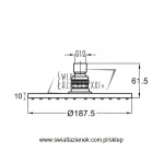 STEINBERG SERIA 100 deszczownica ? 187,5 x 10 mm 100 1687 / 1001687 / 100.1687